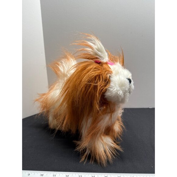 Pucci Pups & Friends Realistic Shih Tzu Stuffed Animal Plush Toy Rust Brown Whit - Picture 3 of 6